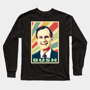 George H.W. Bush Vintage Colors Long Sleeve T-Shirt